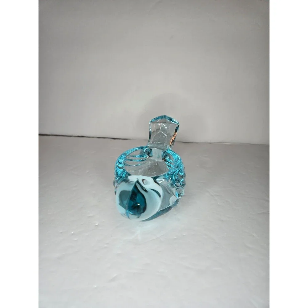 Art Glass Blown Blue Bird Votive/candle Holder Turquoise Spring Easter Decor